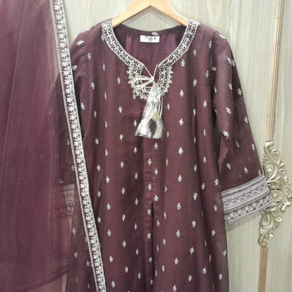 center-cut-frock-dk-plum.jpeg Center Cut Frock 3 Pc Set