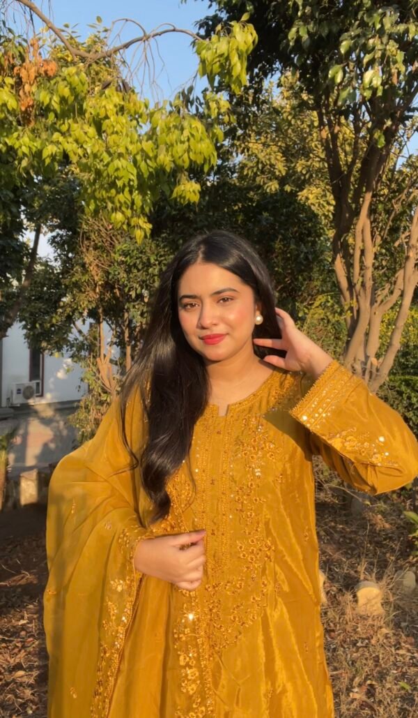 Screenshot Raw Silk Embroidered 3pc Set.