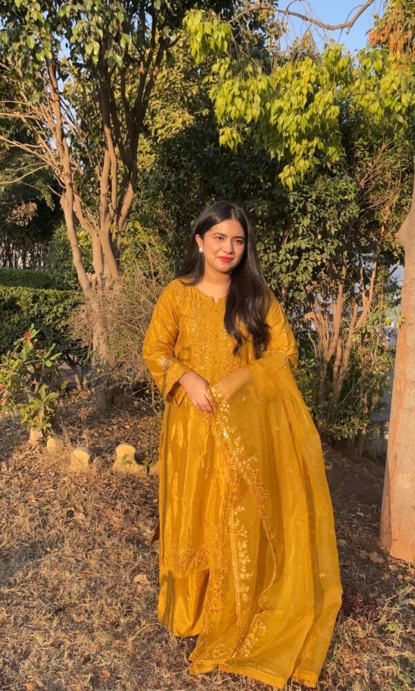 Screenshot Raw Silk Embroidered 3pc Set.