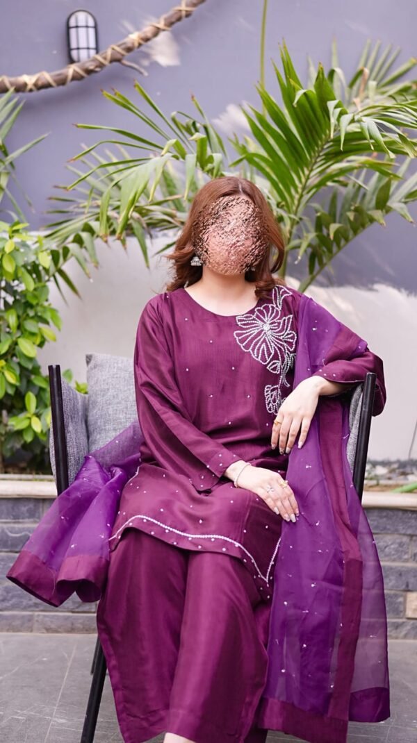 Raw Silk  Collection Semi Formal 3pc Set.