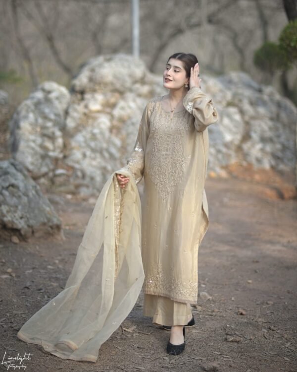 Raw Silk Embroidered 3pc Set.