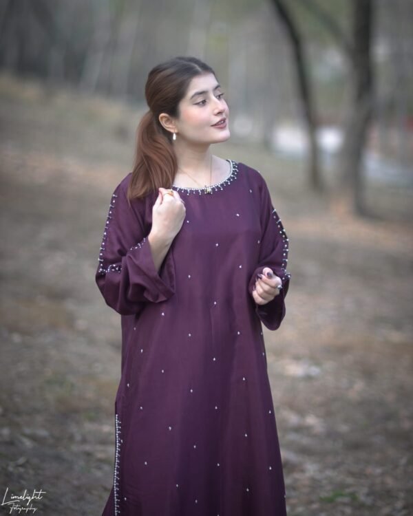 Raw Silk Hand Embroidered Co-Ordinate Set.