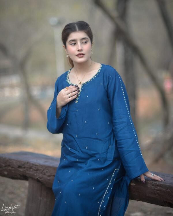 Raw Silk Hand Embroidered Co-Ordinate Set.